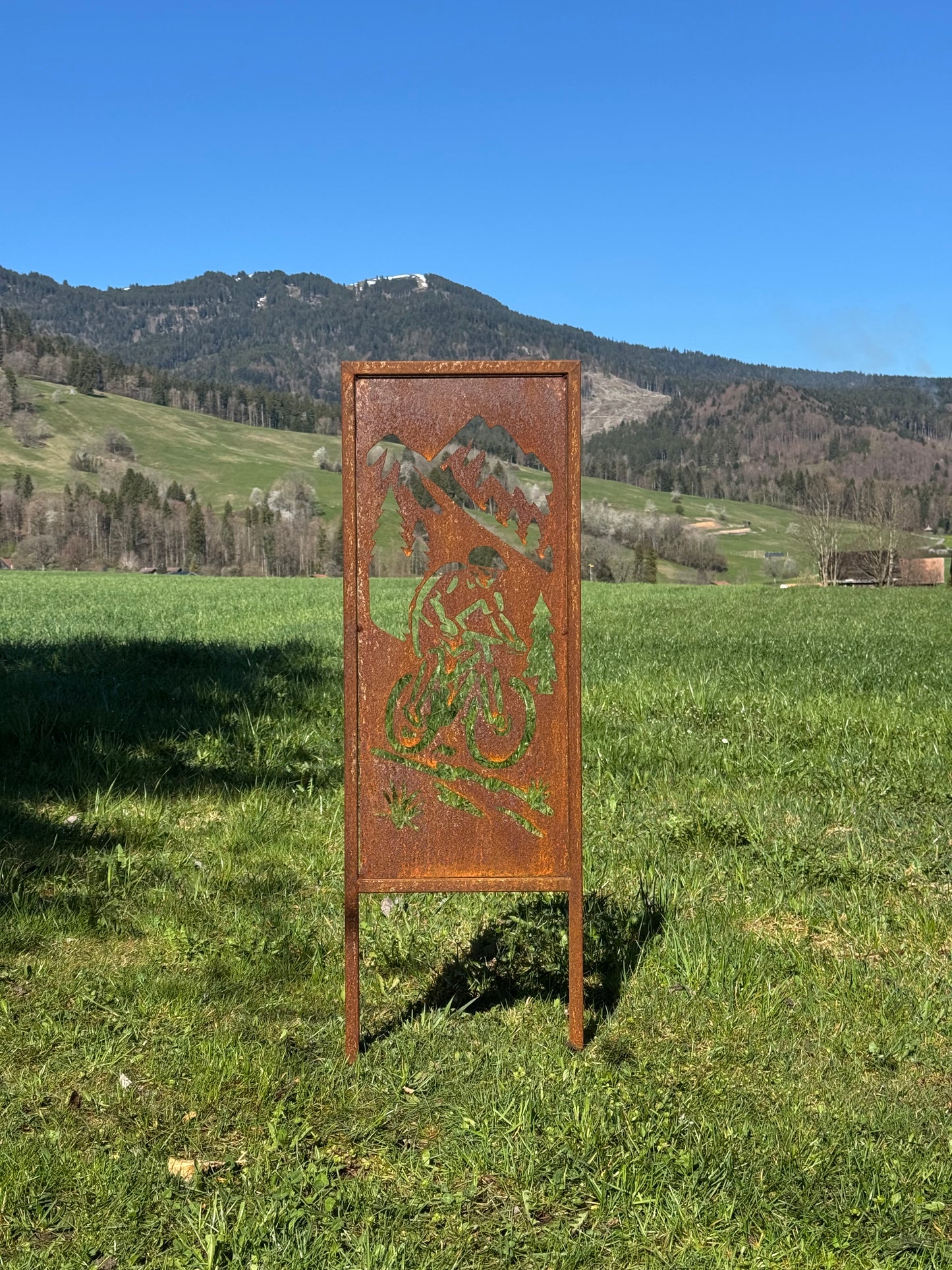 Gartenschild Biker klein