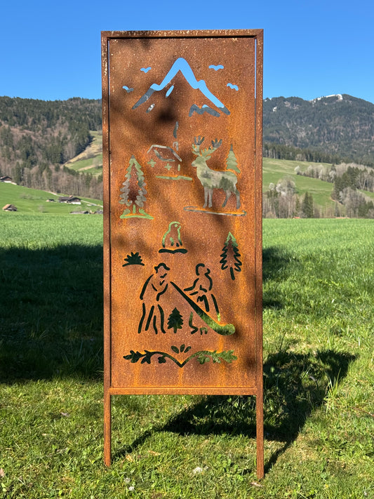 Gartenschild Alphorn gross