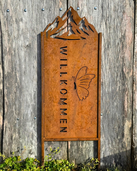 Gartenschild Schmetterling